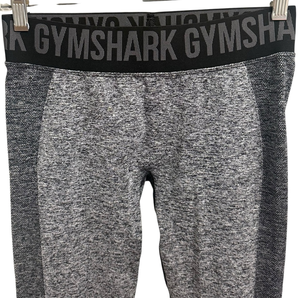 Gymshark Flex Low Rise Athletic Gym Workout Leggings Black Marl Charcoal M - Picture 7 of 14
